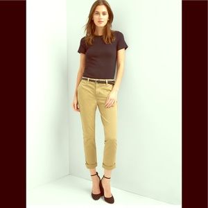 Broken-in straight khakis